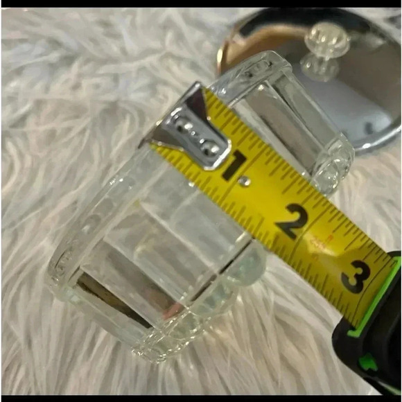 Vintage Glass Trinket Jewelry Powder Dish With Lid Hollywood Regency - Picture 5 of 9